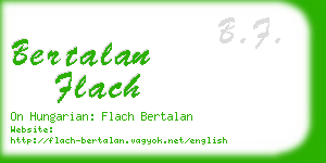 bertalan flach business card